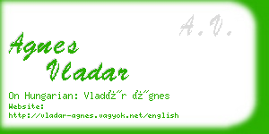 agnes vladar business card